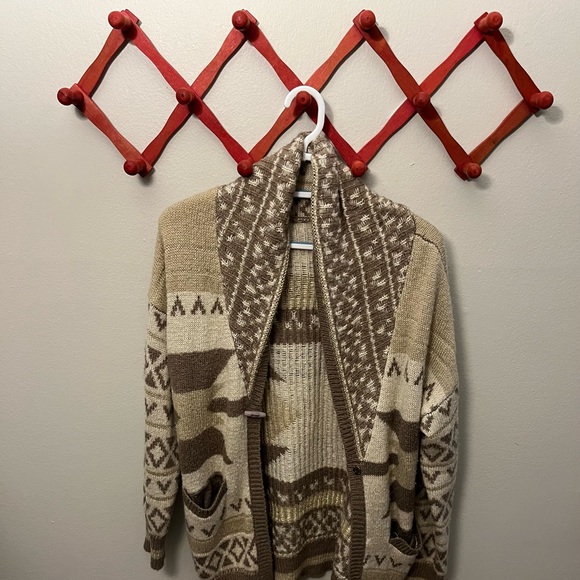 i jeans by Buffalo Sweaters - Neutral Aztec Print Cardigan